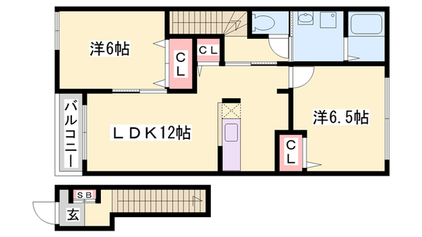 クラール雅の物件間取画像